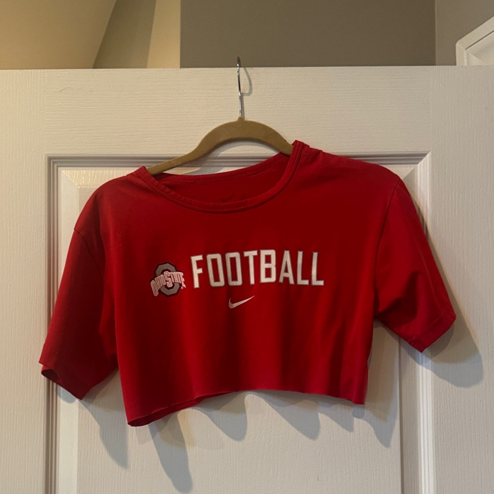 Nike Scarlet Football Crop Tee